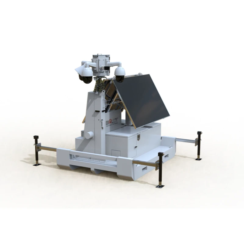 Torre de monitoreo solar con base skid BIGLUX HiSKID